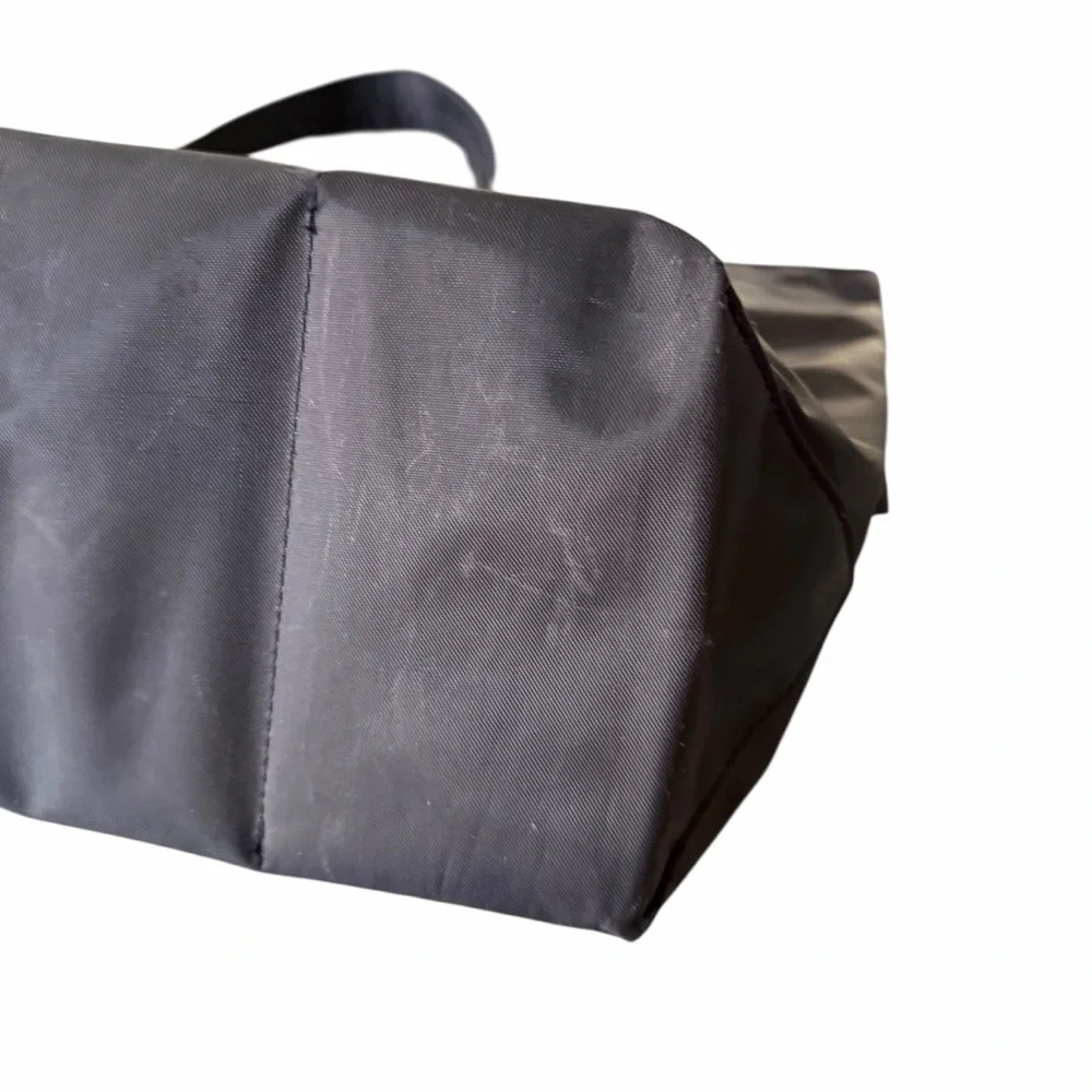 Bogner Large Black Nylon Top Zipper Top Handle Tote Bag
